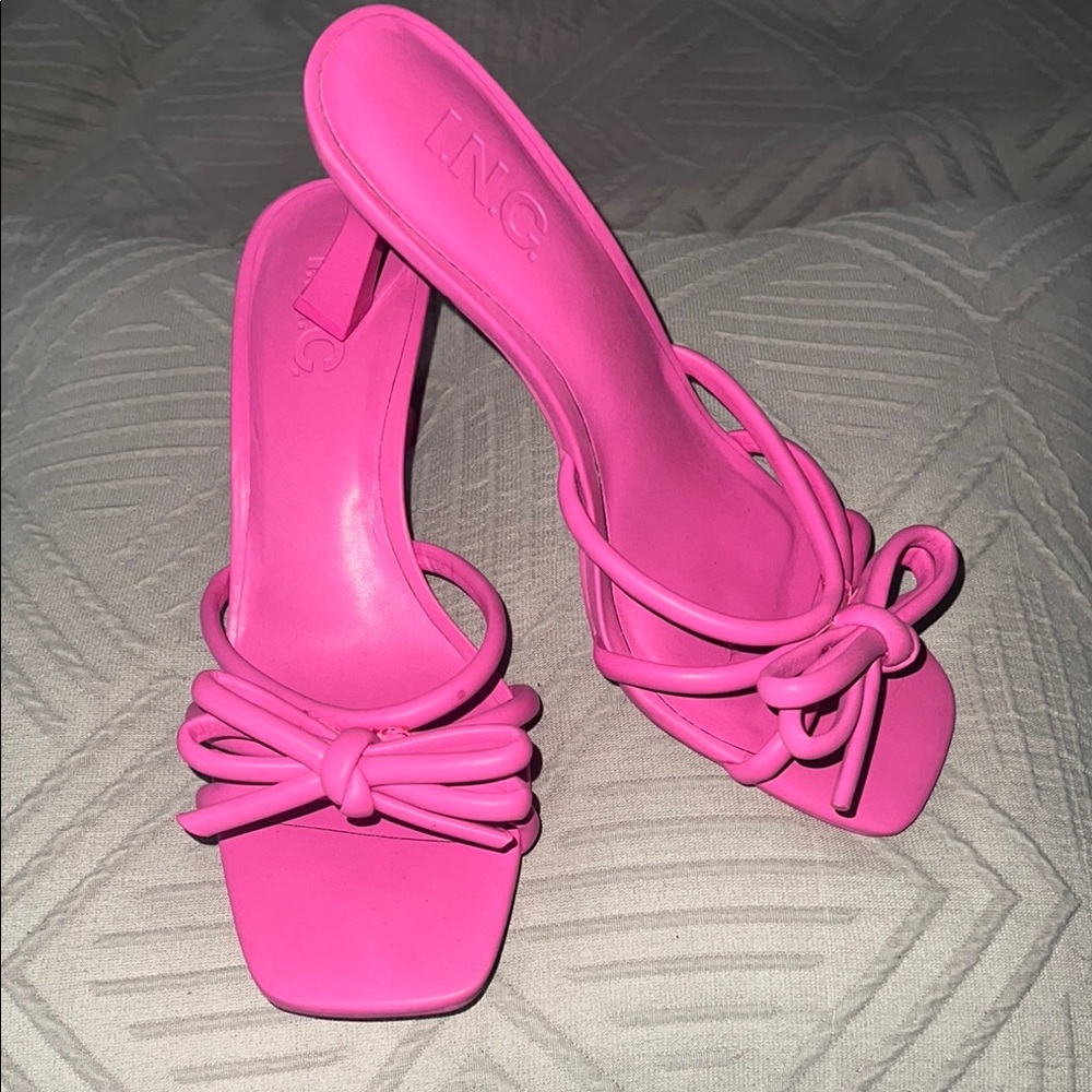INC International Concepts Pink Kitten Heel Mules